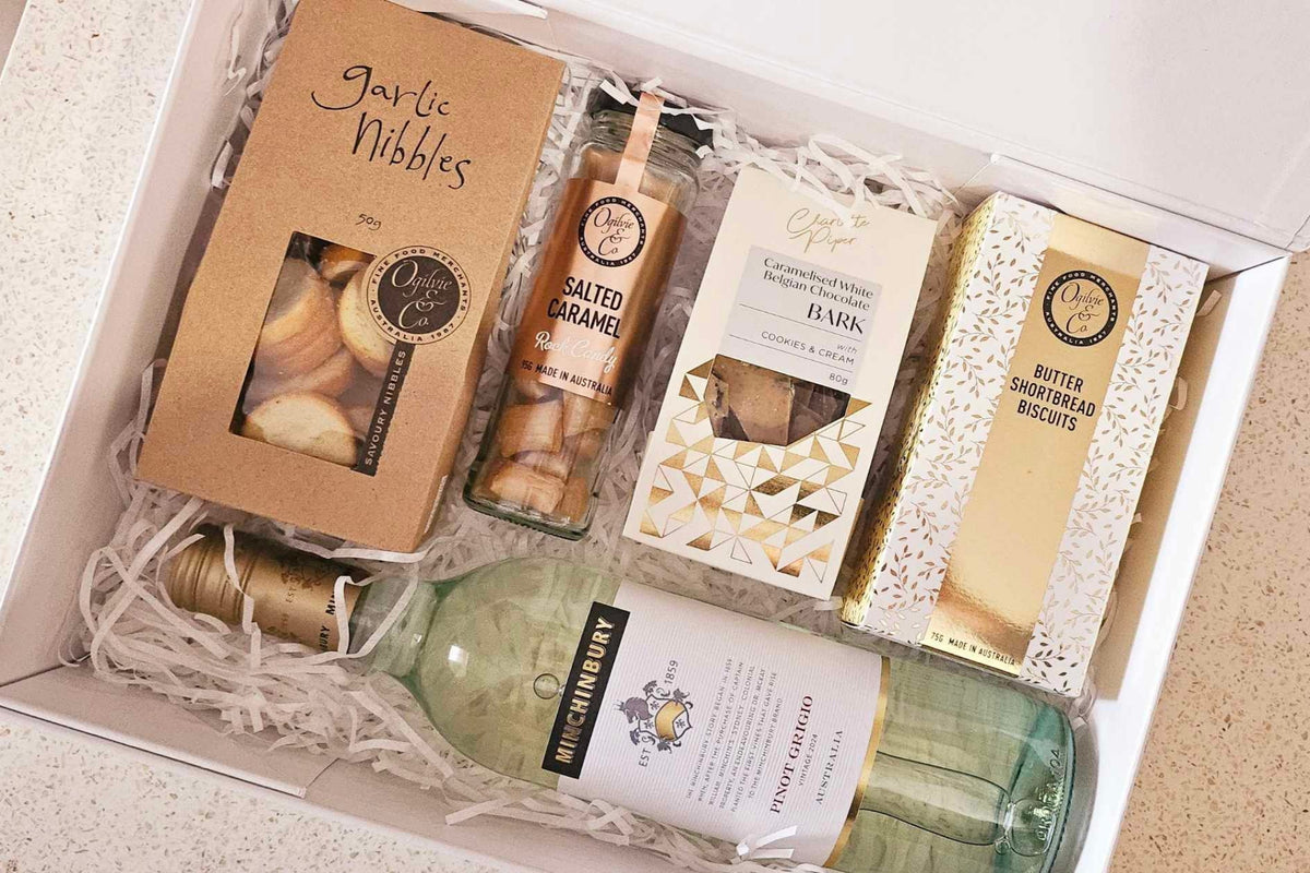 The Sophisticate – Premium White Wine & Gourmet Gift Box | Confetti Box Co