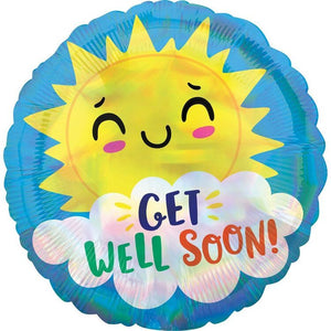 Get Well Soon Foil Balloon 45cm – Cheerful recovery balloon for hospital visits & care packages