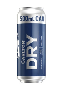 Carlton Dry Lager Beer 500ml Can